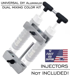 Kit universale fai da te doppio mixaggio colori iniettore alluminio 1,5 once / 4 once stampo esca - Foto 1 di 9