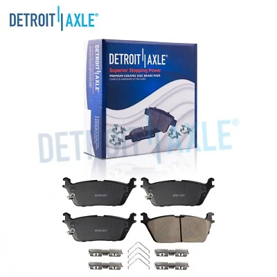 Rear Ceramic Brake Pads w/ Hardware for 2019-2024 Ram 1500 Jeep Grand Wagoneer L - Image 1 of 4