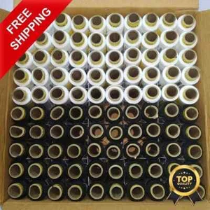 100 Pcs Polyester Thread White Color Spool Spun Sewing Supplies Quilting 180m - Picture 1 of 1