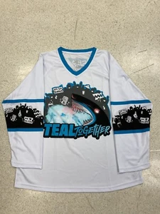 San Jose SJ Sharks Teal Together NHL Hockey Trikot Neu Erwachsene M 2022 SGA - Bild 1 von 9