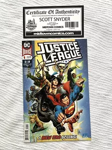 justice league 1 new era begins signed by SCOTT SNYDER, COMES WITH COA!! - Picture 1 of 8