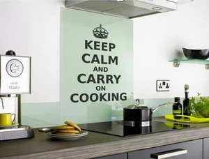 Keep calm and carry on cooking Wandsticker Zitat | Lustiger Küchen Wandsticker - Bild 1 von 7