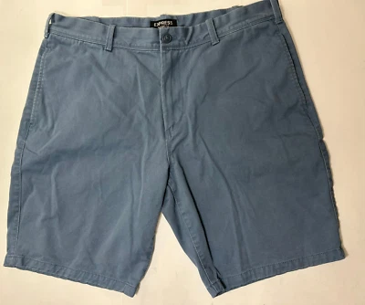 Мужские экспресс классический крой синий хаки шорты размер 36 изящный 100% хлопок - Изображение 1 из 4