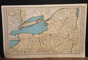 Vintage 1947 Maps of New York, New Mexico and South Carolina Rand McNally World - Picture 1 of 5