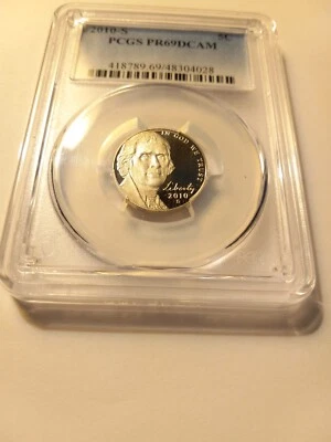 2010 S 5C Jefferson Nickel PCGS PR69DCAM Proof-A Beauty - Image 1 of 2