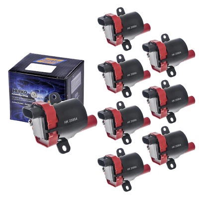 Set of 8 Herko B045HE Ignition Coils For CHevy GMC Cadillac 1999-2007 - Image 1 of 4