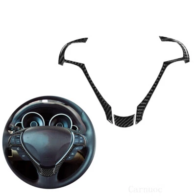 Borde interior del volante de fibra de carbono 3 piezas para Acura TL 2009-14 Foto 1 de 4