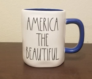 Rae Dunn Mug "America The Beautiful" Patriotic July 4th Americana - Picture 1 of 4
