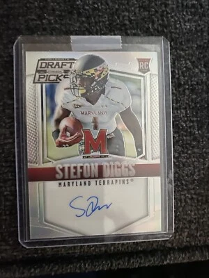 2015 panini draft picks collegiate football Stefon Diggs autographed rookie  - Image 1 of 2
