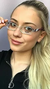 Nuevo marco de gafas morado transparente para niñas MOSCHINO MO 094-02 C59 47 mm - Imagen 1 de 12