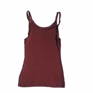 Mossimo Supply Co Tank Top Cami Womens Medium Burgundy Red Lace Trim Stretch EUC - Picture 1 of 5