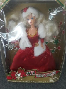JAKKS DOLL Special Holiday Collection (L7 UR) Barbie Red Dress CHRISTMAS VTG '97 - Picture 1 of 9