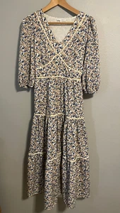 Baltic Born Women Maxi Dress Small Floral Babydoll Romantic Milkmaid Cottagecore - Picture 1 of 8