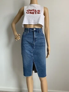 Sale! Calvin Klein Women’s High Rise Denim Skirt Size 29 - Picture 1 of 14
