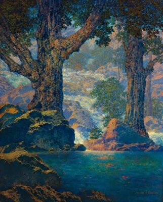 Light – Maxfield Parrish 1910 – Golden Age American Illustration Art Print - Image 1 of 2