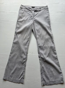 Eileen Fisher Bootcut Pants Womens 6 Light Gray Linen Blend Full Length - Picture 1 of 17