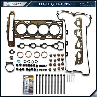 Juego de pernos de junta de culata ECCPP para 06-09 Chevrolet Pontiac Saturn Malibu 2,4 L DOHC Foto 1 de 4