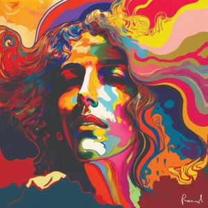QUADRO pop art Jim Morrison autenticato dall'artista su tela già intelaiato - Picture 1 of 2