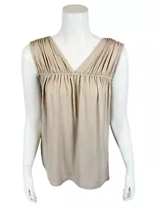 Lisa Rinna Collection Shirred Front Detail Tank Top Chateau Gray X-Small Size - Picture 1 of 2