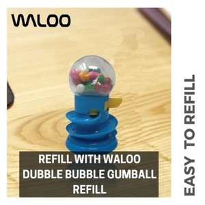 Banco de goma espiral Waloo Sports | Dispensador de caramelos clásico de 6,5 pulgadas | Azul/amarillo - Imagen 1 de 5
