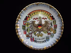 Vintage Deutschland Allemagne Germany Hanging Ornament Plate 9.5" Diameter - Picture 1 of 6
