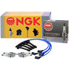 Ngk Wire & 4 V-Power Spark Plugs Kit For Honda Accord Lx Ex Dx 2.2 L4 1990-1991