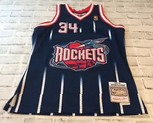 Mitchell & Ness Rockets Hakeem Olajuwon 1996-97 Road Swingman Jersey Size M - Picture 1 of 6