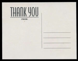 SCOTT #CVUX3-06, UPSS # PB3a1, VARIETY PSE101 - THANK YOU - NO STAMP - Picture 1 of 3