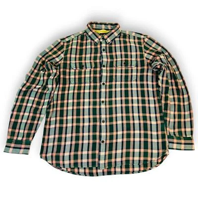 Womens Large Flannel Shirt Gap + Pendleton Deep Hunter Green Orange 100% Cotton - Image 1 of 4