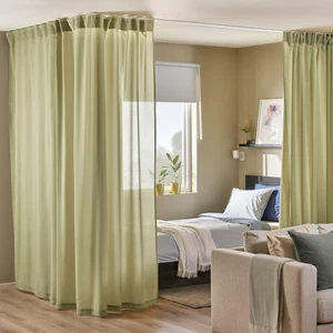 IKEA ROSENROBINIA transparenter Vorhang 118x98" 1 Stück, olivgrün 405.644.41 - NEU - Bild 1 von 10