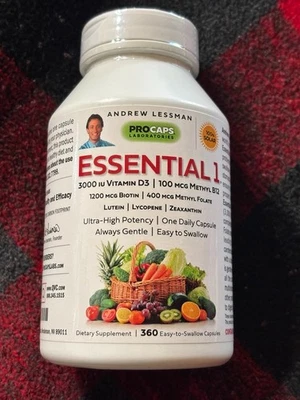 Andrew Lessman Essential 1 3000 IU D3 360 Capsules With Best Buy Date 01/30/2025 - Image 1 of 4