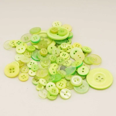 30g Green Series Resin Buttons for Sewing Scrapbooking Clothing Handmade Decor - Image 1 of 4