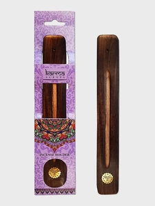 Namaste Karma Scents Brass Inlay Mango Wood Ash Holder Sun - Picture 1 of 5