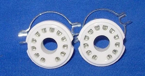 Par de nuevos enchufes compactron de cerámica de 12 pines para 6JS6, 6KD6, 6LF6, etc. - Imagen 1 de 4