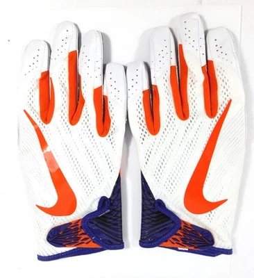 Clemson Tigers Team Issued Vapor Knit 2 White/Orchid Size 3XL FB Gloves PFG26 - Image 1 of 4