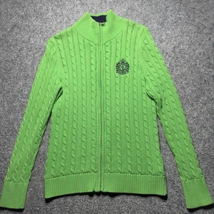 Ralph Lauren Damen Pullover M grün Zopfmuster Stehkragen Raglanärmel - Bild 1 von 11