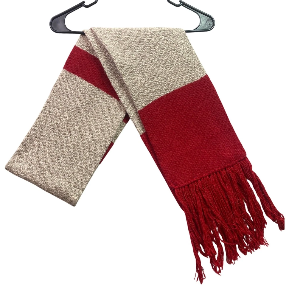 Bufanda de mujer American Eagle Outfitters talla 8x68 a rayas con flecos tejida talla única nueva con etiquetas Foto 1 de 4