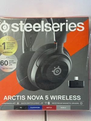 SteelSeries Arctis Nova 5 Wireless Gaming Headphones Black 61670-PC PS SWITCH MB - Image 1 of 4