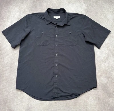 Orvis Tech Shirt Mens XL Black Short Sleeve Button Up Polyester - Image 1 of 4