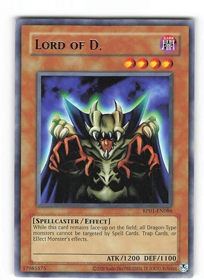 Yugioh HERR DER DRACHEN , rp01-en086 Rare englisch Near Mint  - Bild 1 von 2