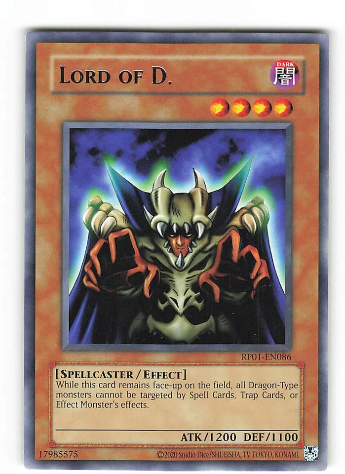 Yugioh HERR DER DRACHEN , rp01-en086 Rare englisch Near Mint  - Bild 1 von 2