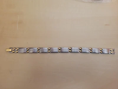 Винтажный мужской магнитный браслет Sabona XL из нержавеющей стали 8 дюймов - Изображение 1 из 3