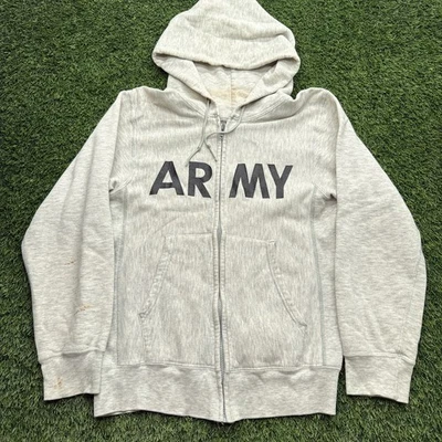 De colección Años 90 Campeón Militar de EE. UU. Ejército Cremallera Completa Para Hombre Pequeño S Gris LEER Foto 1 de 4