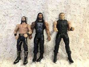 WWE WRESTLING FIGURE MATTEL THE SHIELD DEAN AMBROSE ROMAN REIGNS & SETH ROLLINS - Foto 1 di 2