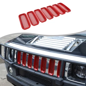 ABS Sport Red Car Center Griller Anti Dust Trim Cover Mesh For Hummer H2 2003-09 - Picture 1 of 12