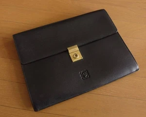 LOEWE Embossed Leather Anagram Logo Document Case Bag Clutch Bag Available - Picture 1 of 10
