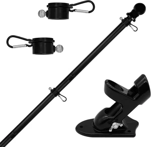 HOOSUN Flag Pole Kit 6 Ft,Flag Pole with Bracket,Heavy Stainless Steel Garden Fl - Picture 1 of 12