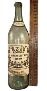 SELTEN JA HENNESSY COGNAC 1890ER WEINFLASCHE PAPIERETIKETT US-IMPORT PATENT FRANKREICH USA - Bild 1 von 18