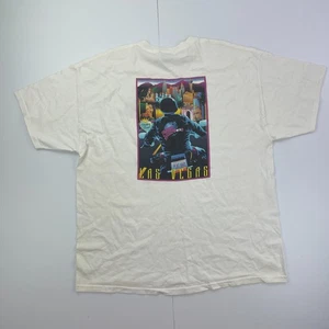 PLANET HOLLYWOOD T-Shirt XL White Mens Round Neck Graphic Print Las Vegas Tee - Picture 1 of 14