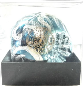 Cannele Firenze Azul Plata Vidrio Vela Adorno Estilo 6” Esfera Polonia - Imagen 1 de 7